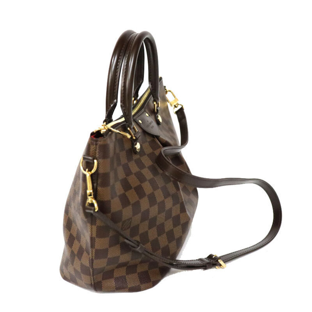 LOUIS VUITTON Siena Damier Canvas Ebene Brown LV Tote Bag - Picture 2 of 6